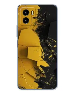 Чехол для Vivo Y19s Pro с картинкой «Золотые осколки геометрии»