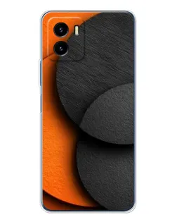 Чехол для Vivo Y19s Pro с картинкой «Геометрия оранжевых кругов»