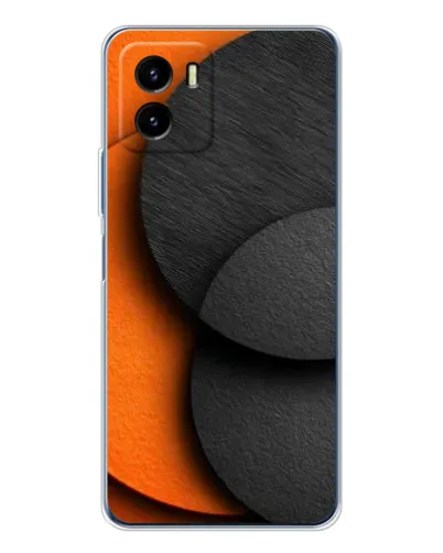 Чехол для Vivo Y19s Pro с картинкой «Геометрия оранжевых кругов»