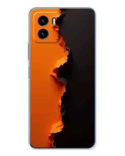 Чехол для Vivo Y19s Pro с картинкой «Оранжевый разлом»