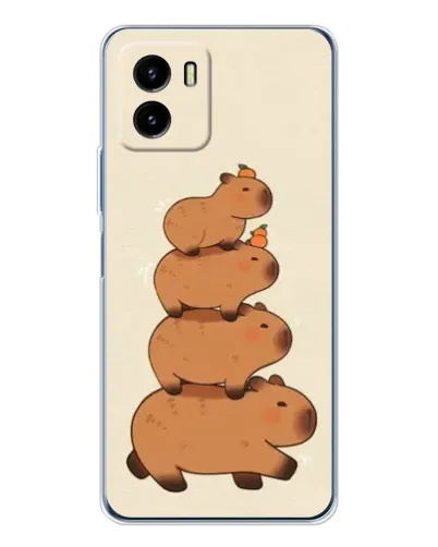 Чехол для Vivo Y19s Pro с картинкой «Башня из капибар»