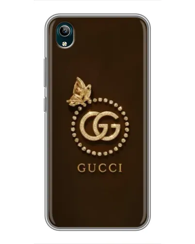 Чехол для Vivo Y1s с картинкой «Gucci — золотая бабочка»