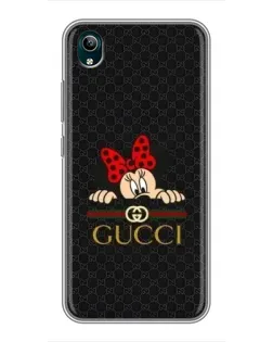 Чехол для Vivo Y1s с картинкой «Минни Маус Gucci — черный»