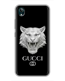 Чехол для Vivo Y1s с картинкой «Gucci — серебряный лев»