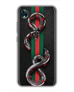 Чехол для Vivo Y1s с картинкой «Gucci — змея на полосе»