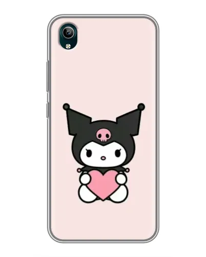 Чехол для Vivo Y1s с картинкой «Kuromi и сердце»