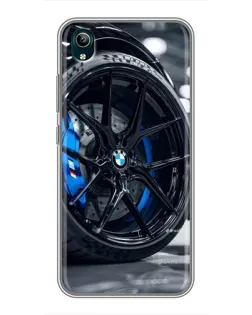 Чехол для Vivo Y1s с картинкой «Колесо BMW вблизи»
