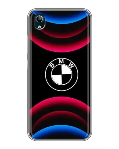 Чехол для Vivo Y1s с картинкой «Логотип BMW и неоновые дуги» Чехол для Vivo Y1s с картинкой «Логотип BMW и неоновые дуги»