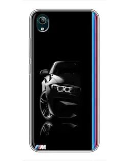 Чехол для Vivo Y1s с картинкой «Силуэт BMW в темноте»