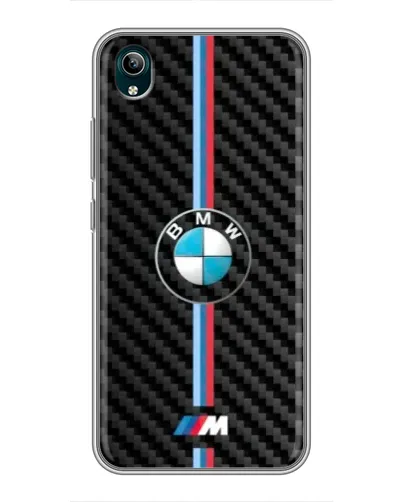 Чехол для Vivo Y1s с картинкой «Эмблема BMW и карбон» Чехол для Vivo Y1s с картинкой «Эмблема BMW и карбон»