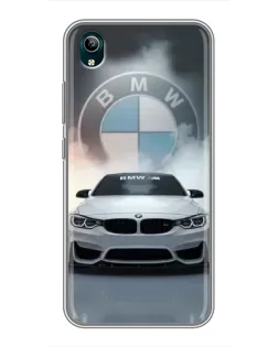 Чехол для Vivo Y1s с картинкой «BMW в белом дыму»