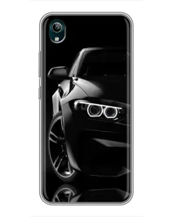 Чехол для Vivo Y1s с картинкой «Черная BMW — профиль»