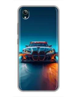 Чехол для Vivo Y1s с картинкой «BMW — огни неона»