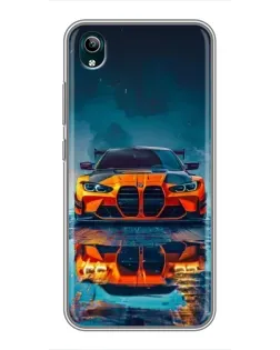 Чехол для Vivo Y1s с картинкой «BMW — золотая эмблема»
