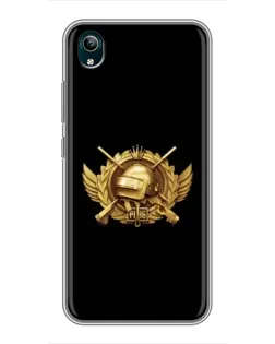 Чохол для Vivo Y1s з картинкою «PUBG — помаранчевий градієнт»