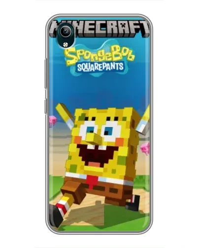 Чохол для Vivo Y1s з картинкою «Губка Боб Minecraft» Чохол для Vivo Y1s з картинкою «Губка Боб Minecraft»