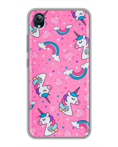 Чехол для Vivo Y1s с картинкой «Unicorn паттерн розовый» Чехол для Vivo Y1s с картинкой «Unicorn паттерн розовый»