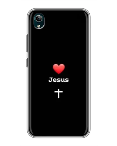 Чехол для Vivo Y1s с картинкой «Сердце - Jesus»