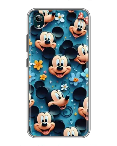 Чехол для Vivo Y1s с картинкой «Паттерн Микки и Минни»
