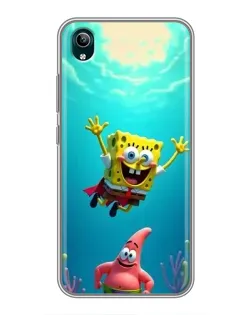 Чохол для Vivo Y1s з картинкою «Спанч Боб під водою»