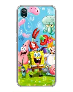 Чохол для Vivo Y1s з картинкою «Губка Боб та друзі»