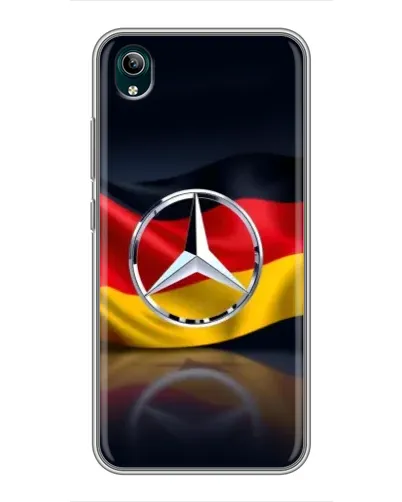 Чехол для Vivo Y1s с картинкой «Mercedes — флаг Германии»
