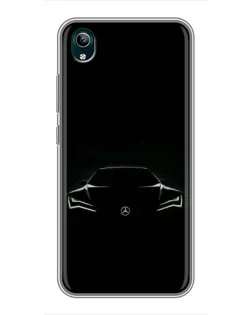 Чохол для Vivo Y1s з картинкою «Mercedes — силует авто»