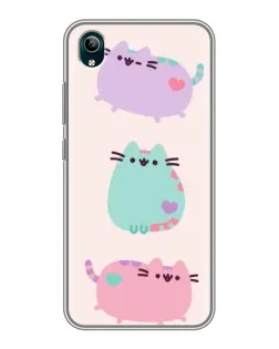 Чехол для Vivo Y1s с картинкой «Pusheen трио»
