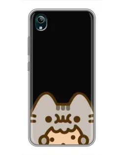 Чехол для Vivo Y1s с картинкой «Пушин на черном»