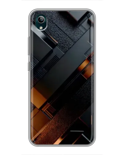 Чехол для Vivo Y1s с картинкой «Черные геометрические блоки» Чехол для Vivo Y1s с картинкой «Черные геометрические блоки»
