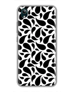 Чехол для Vivo Y1s с картинкой «Контрастные черные капли»