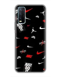 Чехол для Vivo Y20 с картинкой «Nike Mix Pattern»