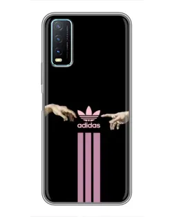 Чехол для Vivo Y20 с картинкой «Adidas Hands»