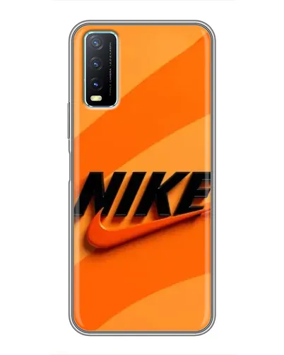 Чехол для Vivo Y20 с картинкой «Оранжевый драйв Nike»
