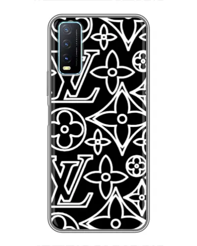 Чехол для Vivo Y20 с картинкой «Черно-белый узор LV» Чехол для Vivo Y20 с картинкой «Черно-белый узор LV»