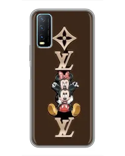 Чехол для Vivo Y20 с картинкой «LV и Микки Маус»