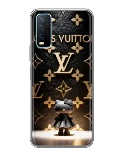 Чехол для Vivo Y20 с картинкой «Монограмма с фигурой»