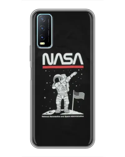 Чехол для Vivo Y20 с картинкой «NASA — шагаем по Луне» Чехол для Vivo Y20 с картинкой «NASA — шагаем по Луне»