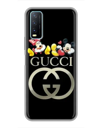Чехол для Vivo Y20 с картинкой «Gucci — герои Disney»
