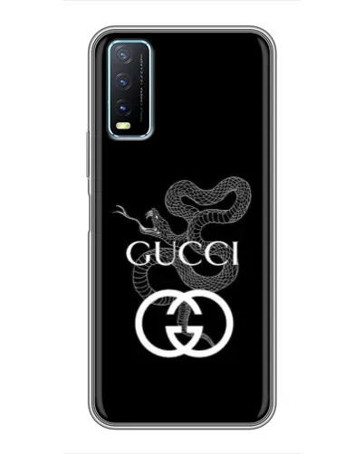 Чехол для Vivo Y20 с картинкой «Gucci — серебряная змея»