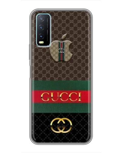 Чехол для Vivo Y20 с картинкой «Gucci — брендированный десерт»