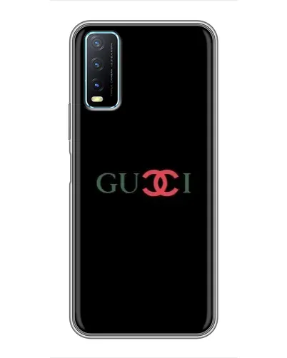 Чехол для Vivo Y20 с картинкой «Gucci — красный градиент»