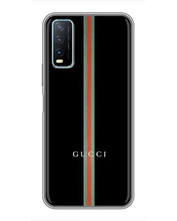 Чехол для Vivo Y20 с картинкой «Gucci — строгая линия»