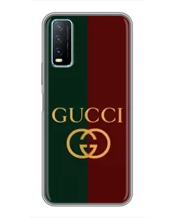 Чехол для Vivo Y20 с картинкой «Gucci — темно-зеленый градиент»