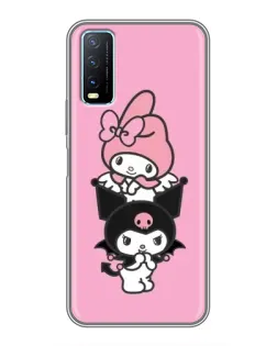 Чехол для Vivo Y20 с картинкой «My Melody и Kuromi»