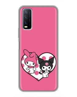 Чехол для Vivo Y20 с картинкой «Kuromi и My Melody»