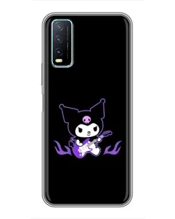 Чехол для Vivo Y20 с картинкой «Электрическая Kuromi»