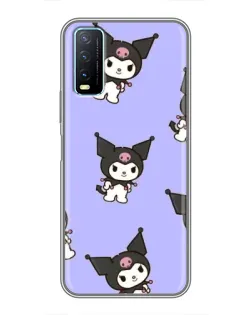 Чехол для Vivo Y20 с картинкой «Паттерн с Kuromi»