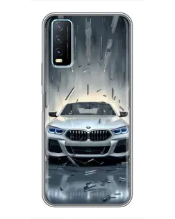Чехол для Vivo Y20 с картинкой «BMW в свете фар»