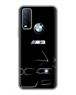 Чехол для Vivo Y20 с картинкой «Минималистичный принт BMW M3»